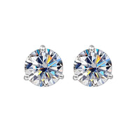 925 Sterling Silver Moissanite Stud Earrings 0.5CT 1CT Women Classic