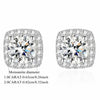 925 Sterling Silver Moissanite Stud Earrings 1-2 Carat Couples Men Women Gift