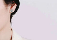 925 Sterling Silver Moissanite Stud Earrings With 1ct Moissanite Pendant