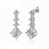 925 Sterling Silver Moissanite Stud Earrings 2.6ct Classic Simple Luxury