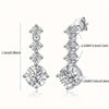 925 Sterling Silver Moissanite Stud Earrings 2.6ct Classic Simple Luxury