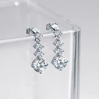 925 Sterling Silver Moissanite Stud Earrings 2.6ct Classic Simple Luxury