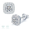 925 Sterling Silver Moissanite Stud Earrings 1-2 Carat Couples Men Women Gift