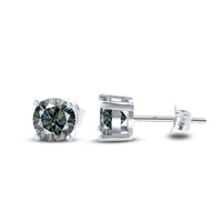 925 Sterling Silver Moissanite Stud Earrings - Round 1ctw Engagement Gift