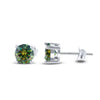 925 Sterling Silver Moissanite Stud Earrings - Round 1ctw Engagement Gift