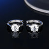 925 Sterling Silver Moissanite Stud Earrings VVS1 Cut GRA Certificate Unisex