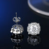 925 Sterling Silver Moissanite Stud Earrings VVS1 Cut GRA Certificate Unisex