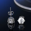 925 Sterling Silver Moissanite Stud Earrings VVS1 Cut GRA Certificate Unisex