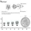 925 Sterling Silver Moissanite Stud Earrings VVS1 Lab Diamond Gift Unisex Party