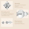 925 Sterling Silver Moissanite Stud Earrings VVS1 Lab Diamond Gift Unisex Party