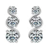 925 Sterling Silver Moissanite Twisted Stud Earrings Couples Personalized