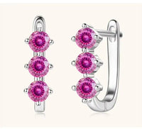 925 Sterling Silver Moissanite Hoop Earrings.1ct 6D For Women Valentine Gift