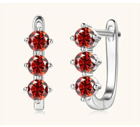 925 Sterling Silver Moissanite Hoop Earrings.1ct 6D For Women Valentine Gift