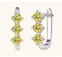 925 Sterling Silver Moissanite Hoop Earrings.1ct 6D For Women Valentine Gift