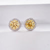 925 Sterling Silver 1ct Moissanite Round Stud Earrings Bridal Wedding Gift