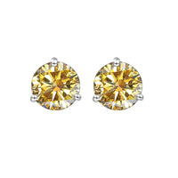 925 Sterling Silver Moissanite Stud Earrings 0.5CT 1CT Women Classic