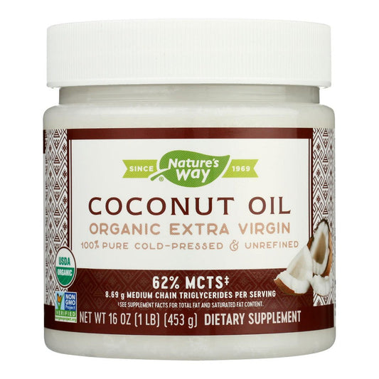 Nature's Way Organic Unrefined Extra Virgin Coconut Oil - 16 Oz