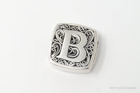 Designer Lori Bonn Initial B Necklace Pendant Charm Sterling Silver