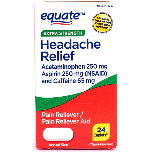 Equate Extra Strength Headache Relief Caplets; 24 Count EasyOptionXY LLC