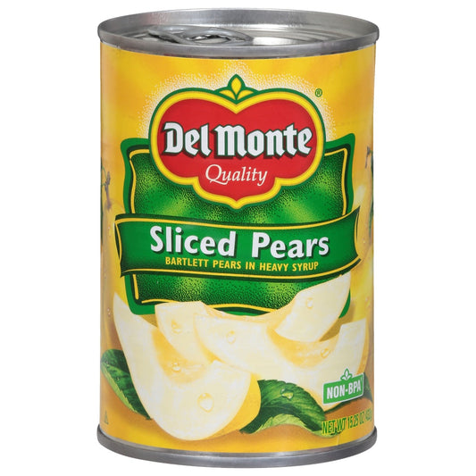 Del Monte Sliced Bartlett Pears In Heavy Syrup Canned Fruit