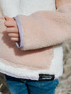 Blush Pink Sherpa Pullover - Fuzzy Warm Comfort Sweatshirt