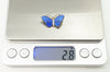 VTG Norway Aksel Holmsen Butterfly Enamel Gold Wash Sterling Silver Pin Brooch
