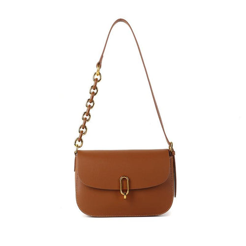 Luxury Retro Cowgirl Saddle Bag | Genuine Leather Brown Handbag