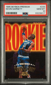 Graded 1995-96 Skybox Premium Kevin Garnett #233 Rookie RC Basketball Card PSA 10 Gem Mint