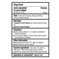 Equate Gas Relief Simethicone Extra Strength Softgels; 125 mg; 20 Count EasyOptionXY LLC