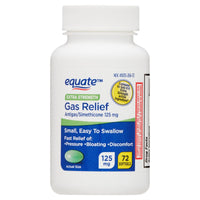 Equate Gas Relief Simethicone Extra Strength Softgels; 125 mg; 72 Count EasyOptionXY LLC