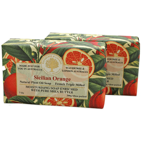 Wavertree & London Sicilian Orange Australian Natural Luxury Soap Bar 7 Oz