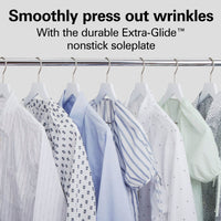 Hamilton Beach Steam Iron with Extra-Glide Nonstick Soleplate, Fast Heating, Anti-Drip Design, Adjustable Steam and Fabric Settings, Purple, 14100 EasyOptionXY LLC