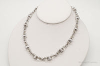 Antique Designer Binder Bros Inc Crystal Art Deco Sterling Silver Necklace 16"