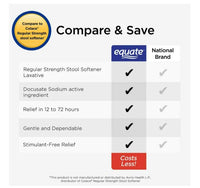 Equate Stool Softener Laxative Softgels for Constipation, 100 mg, 400 Count EasyOptionXY LLC