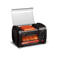 Elite Gourmet EHD-051B New Cuisine Hot Dog Roller and Toaster Oven, Black EasyOptionXY LLC