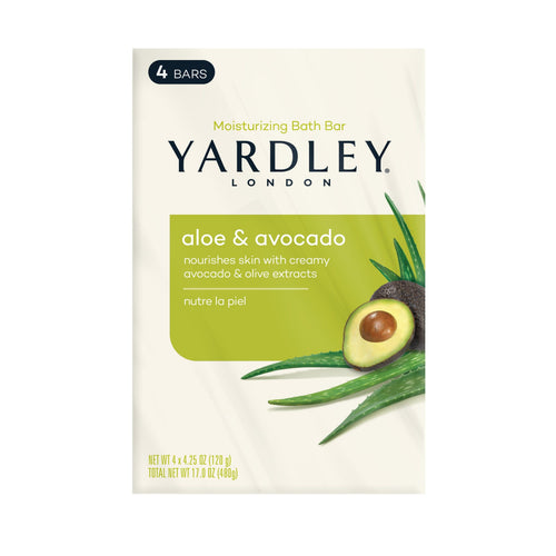 Yardley® Aloe & Avocado Nourishing Bath Bar, 4 oz x 4-Pack