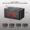 Emerson SmartSet Wireless Charging Alarm Clock Radio, 1.4' Red LED Display and Temperature Sensor, CKSW0555 EasyOptionXY LLC