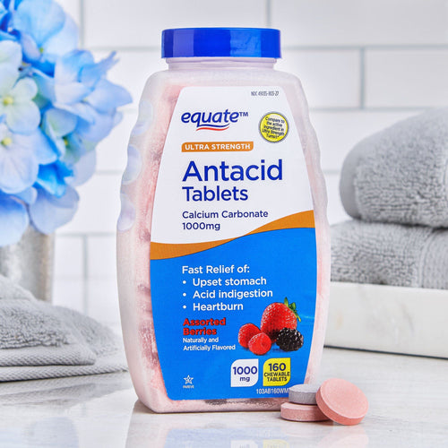 Equate Ultra-Strength Antacid Tablets; Assorted Berries; 1000 mg; 160 Count EasyOptionXY LLC