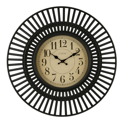 La Crosse Clock 20-inch Covington Contemporary Black Quartz Analog Wall Clock, 404-3051 EasyOptionXY LLC