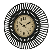 La Crosse Clock 20-inch Covington Contemporary Black Quartz Analog Wall Clock, 404-3051 EasyOptionXY LLC