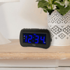 Equity 1.4 inch Day of Week Insta-Set Black LCD Alarm Clock, 30022 EasyOptionXY LLC
