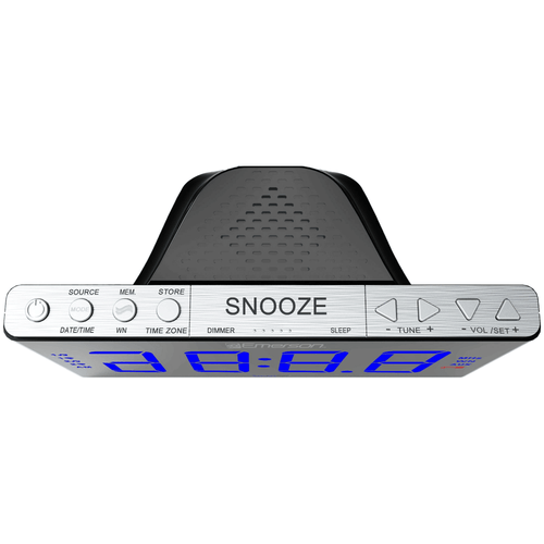 Emerson SmartSet White Noise/Natural Sounds Dual Alarm Clock Radio, 1.8" Blue LED Jumbo Display, ER100105 EasyOptionXY LLC