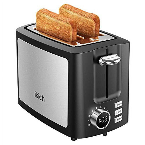IKICH Toaster 2 Slice, LCD Screen Stainless Steel EasyOptionXY LLC