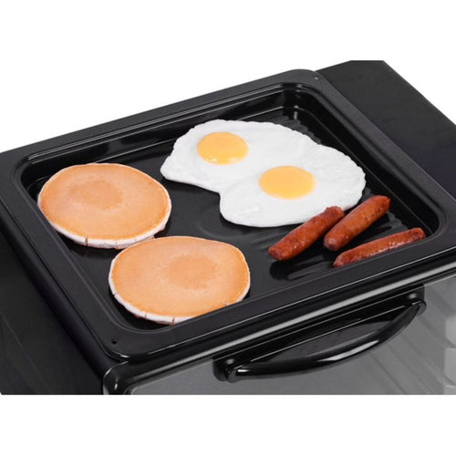 Elite Gourmet ERO-2008SX New Cuisine 0.8Cu Multi-Function Toaster Oven Grill/Griddle Oven Top-Black EasyOptionXY LLC