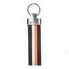 Multi-colored Leather Stripped Keychain