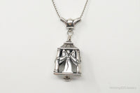 Four Sided Angel Bell Sterling Silver Necklace