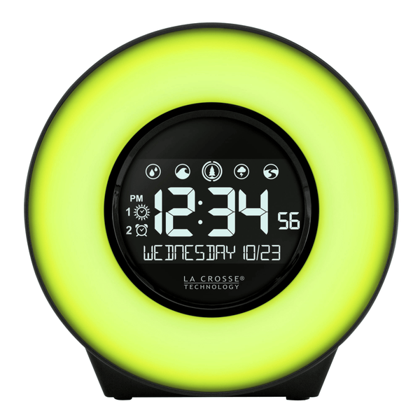 La Crosse Technology C83117 Multi-Color LCD Desk Digital Alarm Clock with Sounds and USB EasyOptionXY LLC