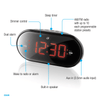 GPX LED Digital Radio/Dual Alarm Clock, C253B, Black EasyOptionXY LLC