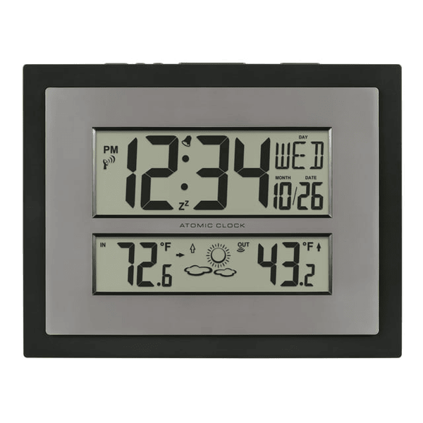 La Crosse Technology Atomic Digital Black & Silver Contemporary Clock, 512-65937-Int EasyOptionXY LLC
