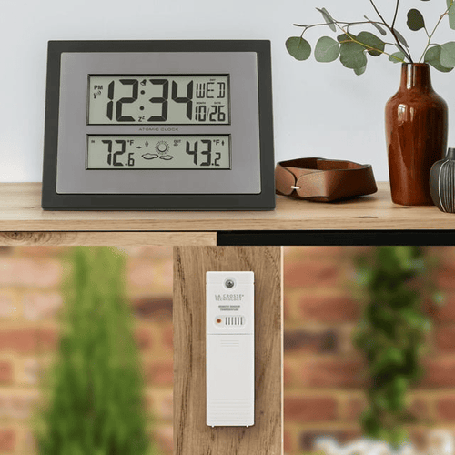 La Crosse Technology Atomic Digital Black & Silver Contemporary Clock, 512-65937-Int EasyOptionXY LLC